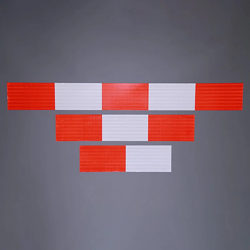 Red White Reflective Sticker Tape PVC Strips (8)