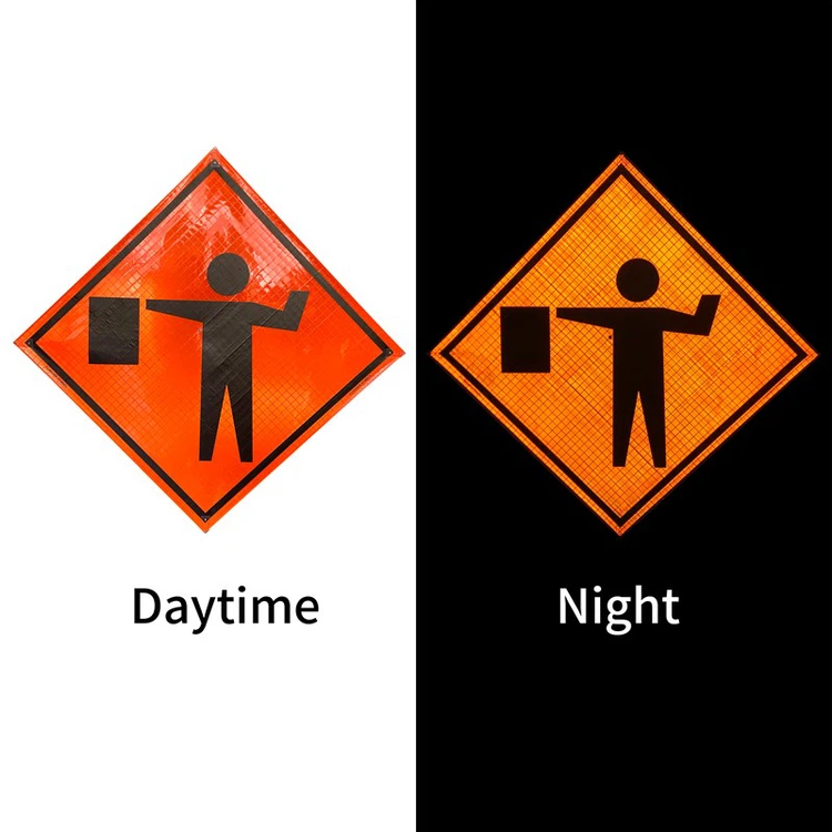 Flagger Ahead Roll Up Sign 11 Flagger Ahead Roll Up Sign 11