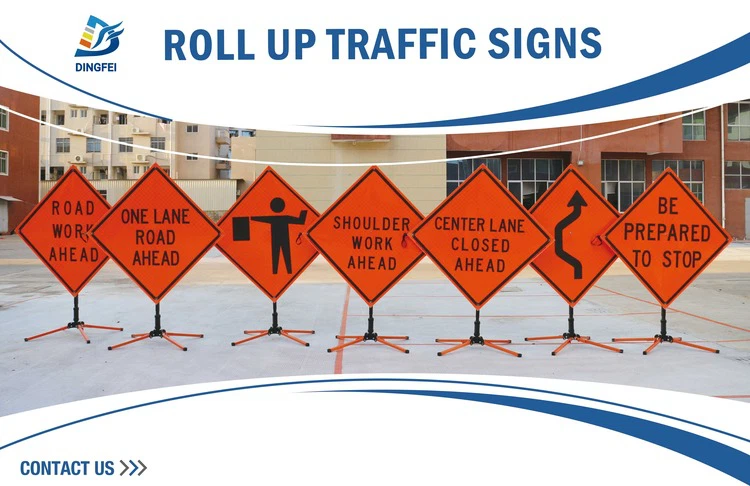 Flagger Ahead Roll Up Sign 3 Flagger Ahead Roll Up Sign 3