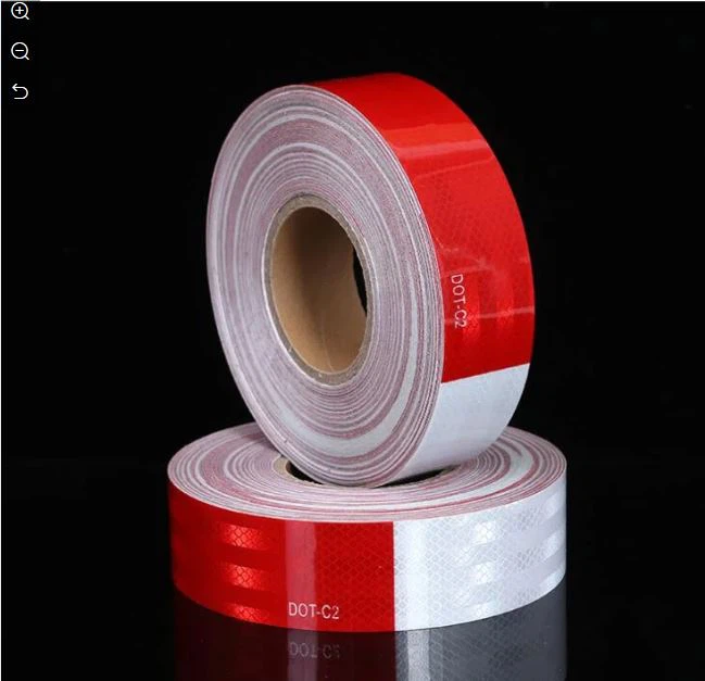 Reflective Tape DOT-C2 Red And White Adhesive Conspicuity Tape For Trailer, Outdoor, Cars, Trucks