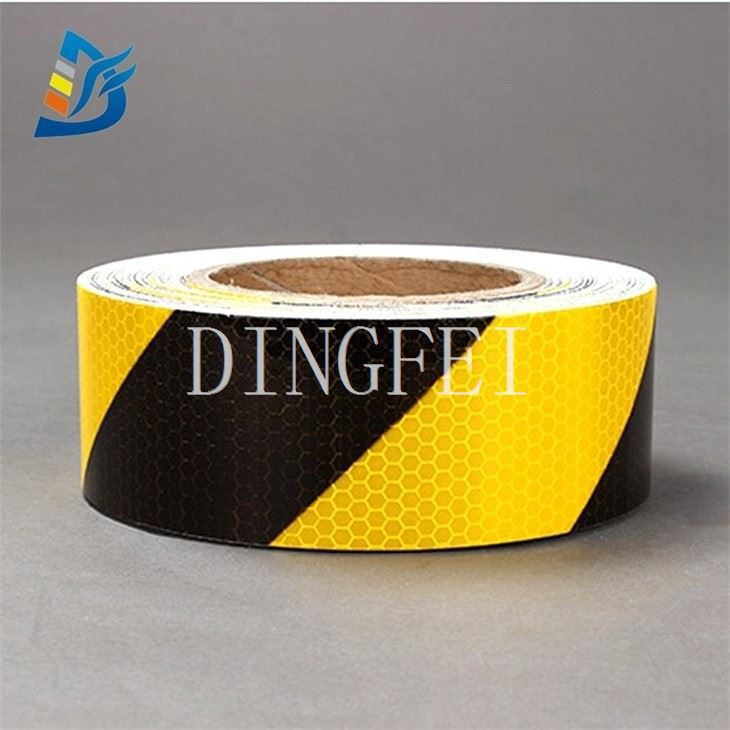 Safety Tape Reflective Stripe Yellow Black