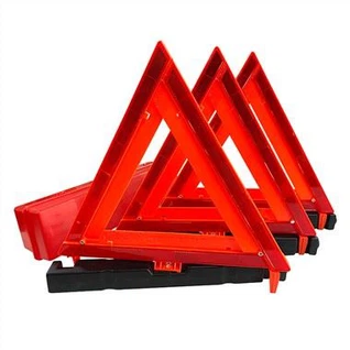 Safety Reflective Emergency Triangles 3 Pack - Roadside Car Safety And Warning Tool - DOT Approved Triangle Reflectors