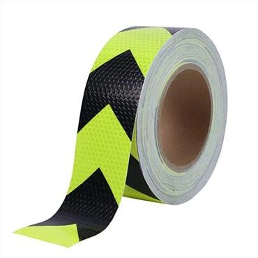 Fluorescent Yellow Warning Reflective Arrow Tape For Truck