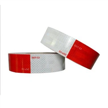 Red And White Reflective Safety Tape