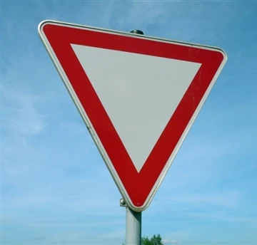 A modern yield sign