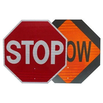 Reflective Stop Slow Aluminum Sign