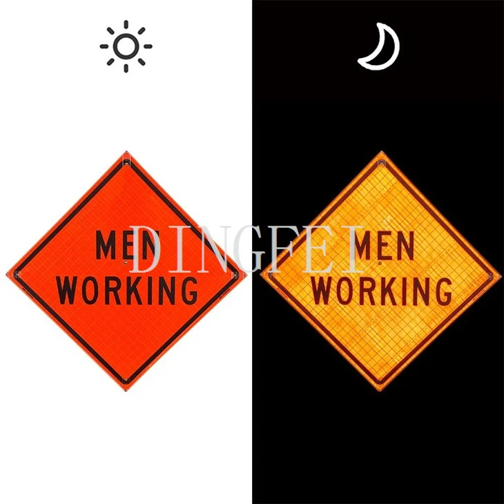 men working roll up signs (1)