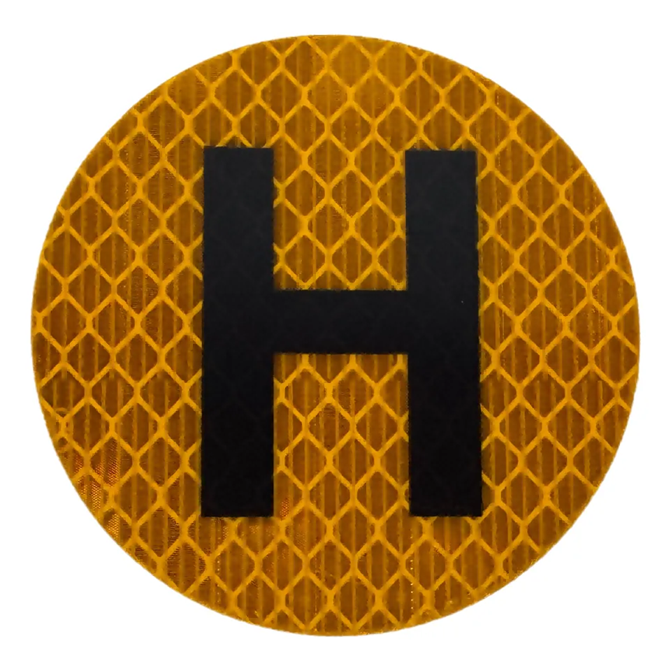 DGT H Reflective Sticker Label