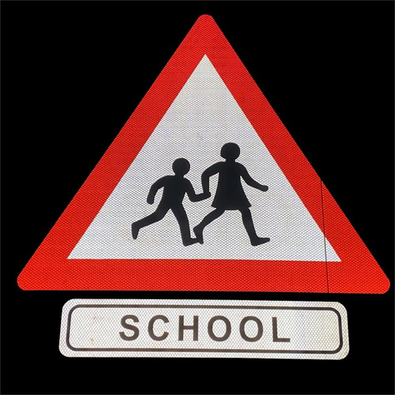 Diamond Grade Reflective Aluminum School Children Crossing Ahead Sign 4 Diamond Grade Reflective Aluminum School Children Crossing Ahead Sign 4