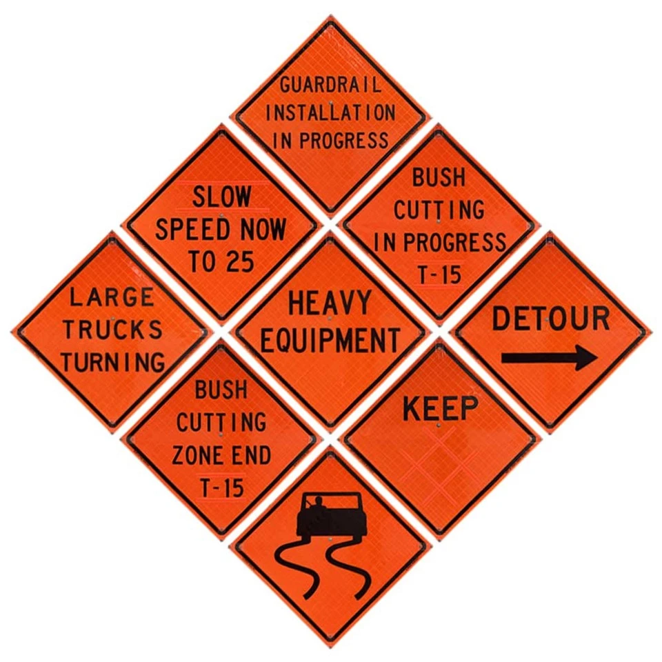MUTCD Roll-Up Road Work Signs