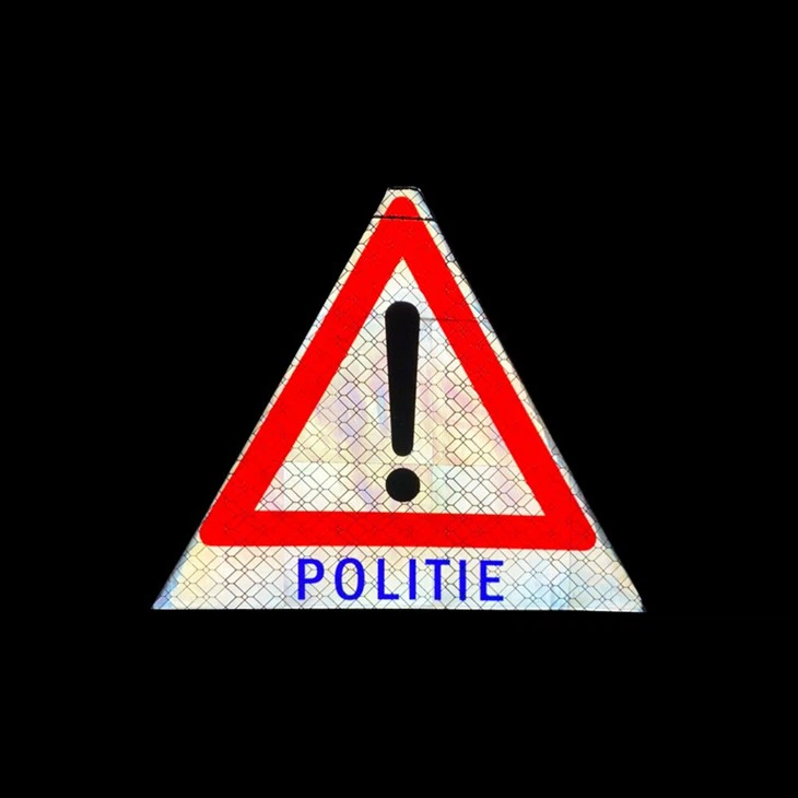 Politie Red White Reflective Tripod Folding Warning Sign