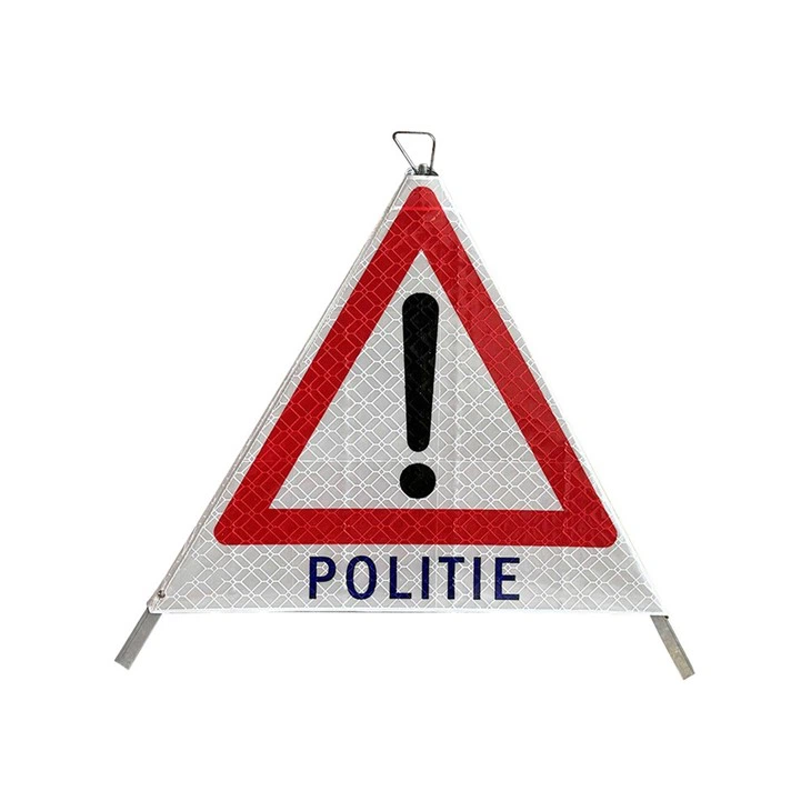 Politie Red White Reflective Tripod Folding Warning Sign