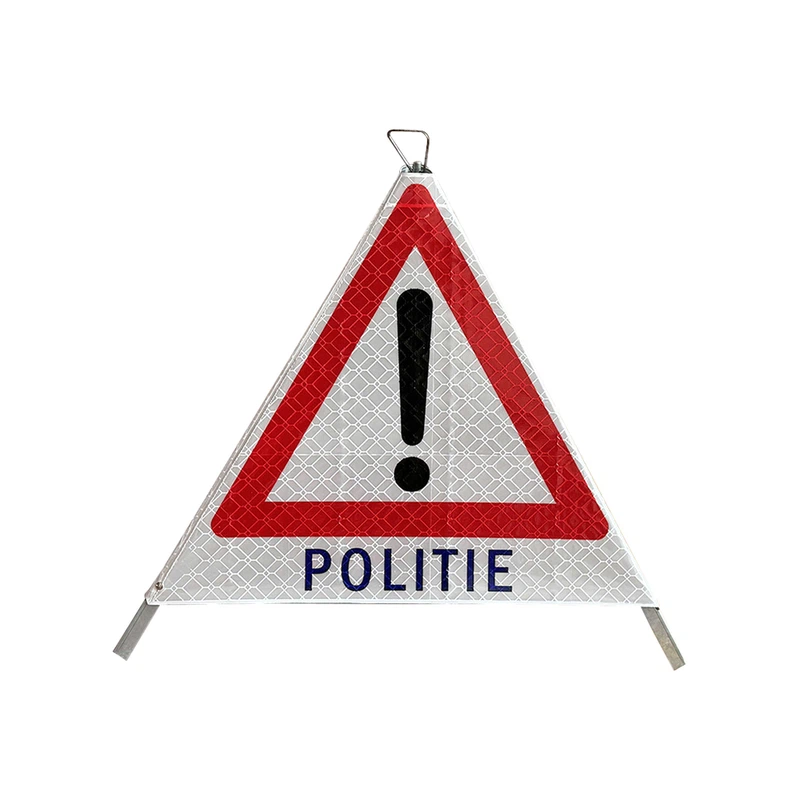 Politie Red White Reflective Tripod Folding Warning Sign 1 Politie Red White Reflective Tripod Folding Warning Sign 1