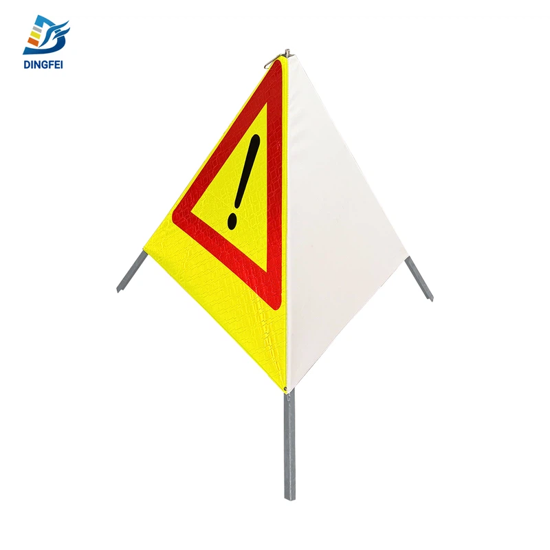 Yellow Warning Signal Reflective Tripod Folding Warning Sign 1 Yellow Warning Signal Reflective Tripod Folding Warning Sign 1