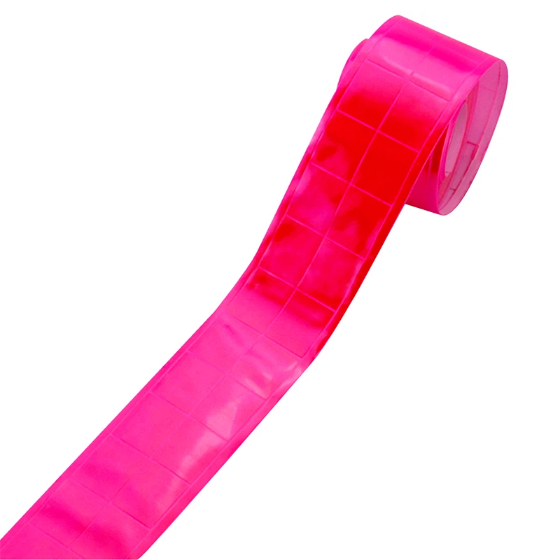 Pink Checkered PVC Reflective Tape For Clothing 2 Pink Checkered PVC Reflective Tape For Clothing 2