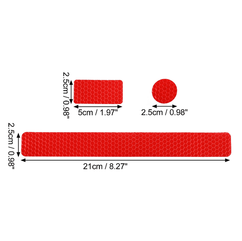 Die Cut Honeycomb PVC Reflective Red Sticker 6 Die Cut Honeycomb PVC Reflective Red Sticker 6