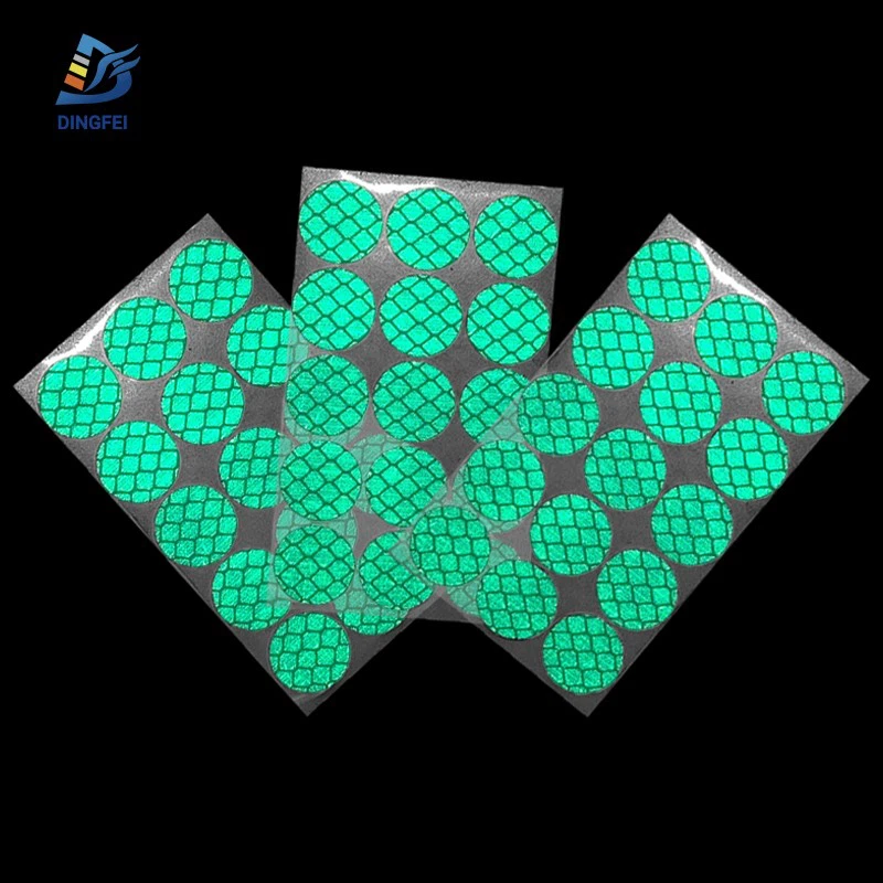 Green High Intensity Prismatic Reflective Dots Sticker 3 Green High Intensity Prismatic Reflective Dots Sticker 3