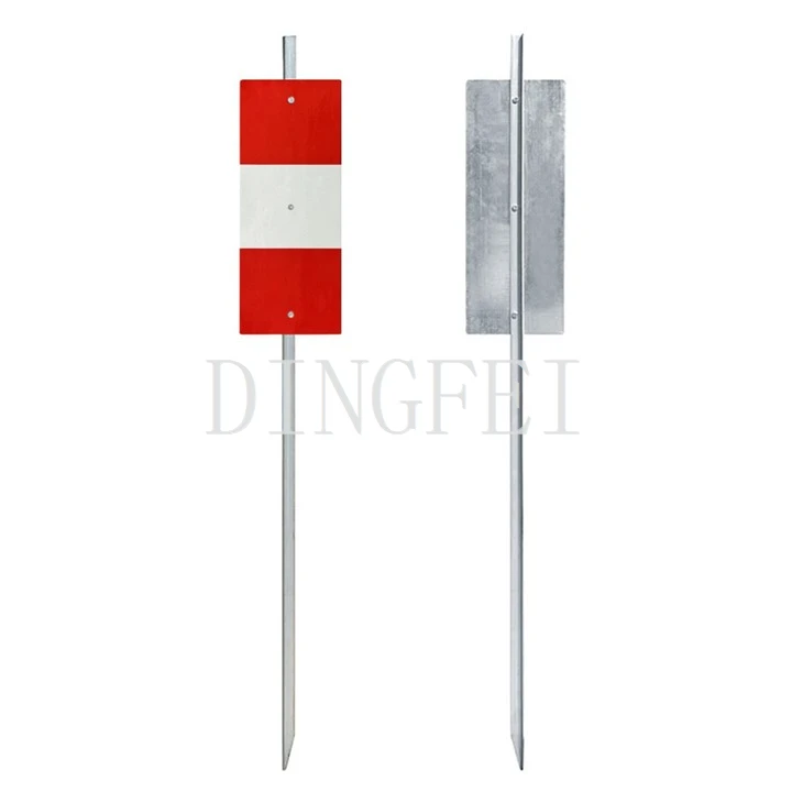 Road Highway Plastic Traffic Sign Warning Safety Street Guide Reflective Sign Red and White Sign Guide Post (2)