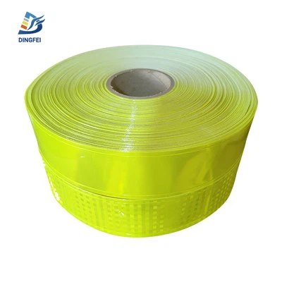 6CM Wide Fluorescent Yellow Reflective PVC Tape For Clothing