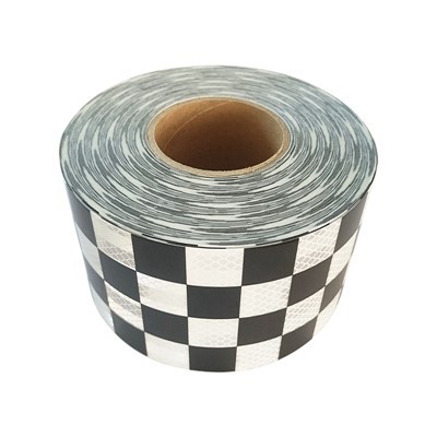 Black White Checkered Reflective Tape
