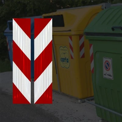 Class 1 Reflective Stickers 100x400mm For Recycle Bins