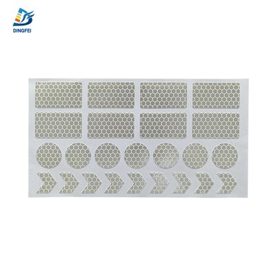 Die Cut Honeycomb PVC Reflective White Sticker