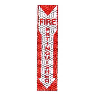 Reflective Fire Extinguisher Sign Sticker With Down Arrow
